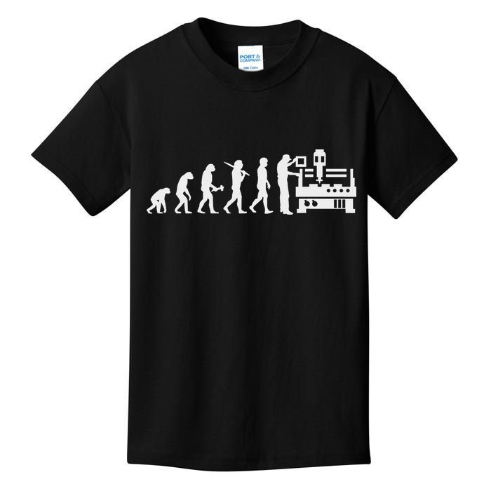 Cnc Operator Evolution Cnc Machinist Kids T-Shirt