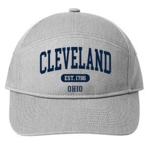 Cleveland Ohio Est 1796 Arched Varsity Text 7-Panel Snapback Hat