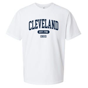 Cleveland Ohio Est 1796 Arched Varsity Text Sueded Cloud Jersey T-Shirt