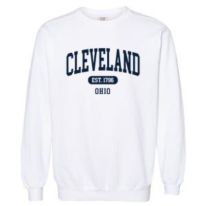 Cleveland Ohio Est 1796 Arched Varsity Text Garment-Dyed Sweatshirt