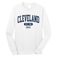 Cleveland Ohio Est 1796 Arched Varsity Text Long Sleeve Shirt