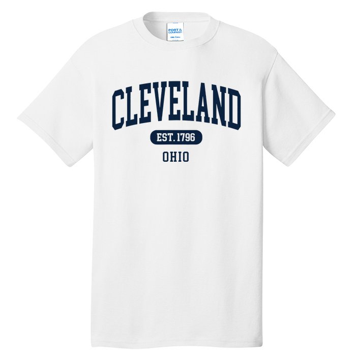 Cleveland Ohio Est 1796 Arched Varsity Text Tall T-Shirt