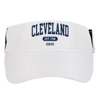 Cleveland Ohio Est 1796 Arched Varsity Text Adult Drive Performance Visor