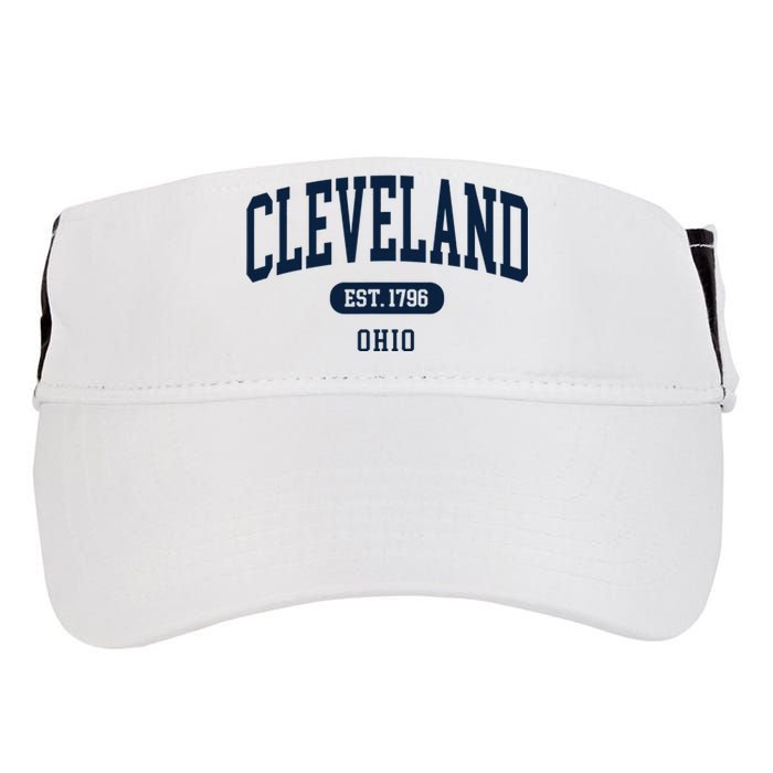 Cleveland Ohio Est 1796 Arched Varsity Text Adult Drive Performance Visor