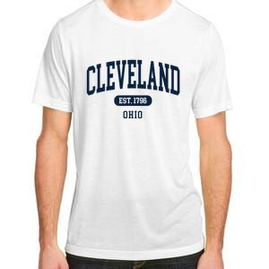 Cleveland Ohio Est 1796 Arched Varsity Text Adult ChromaSoft Performance T-Shirt