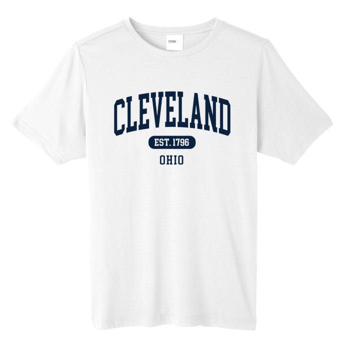 Cleveland Ohio Est 1796 Arched Varsity Text Tall Fusion ChromaSoft Performance T-Shirt