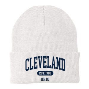 Cleveland Ohio Est 1796 Arched Varsity Text Knit Cap Winter Beanie