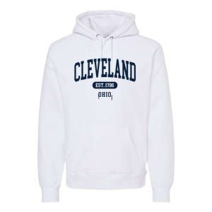 Cleveland Ohio Est 1796 Arched Varsity Text Premium Hoodie