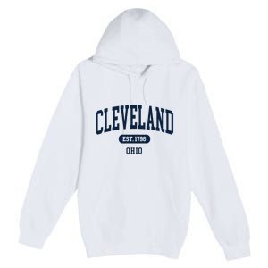 Cleveland Ohio Est 1796 Arched Varsity Text Premium Pullover Hoodie