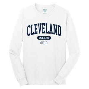 Cleveland Ohio Est 1796 Arched Varsity Text Tall Long Sleeve T-Shirt