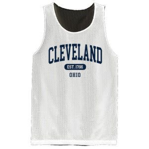 Cleveland Ohio Est 1796 Arched Varsity Text Mesh Reversible Basketball Jersey Tank