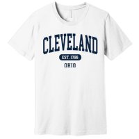 Cleveland Ohio Est 1796 Arched Varsity Text Premium T-Shirt