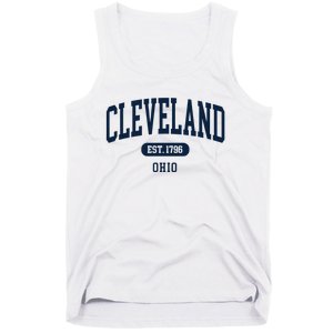 Cleveland Ohio Est 1796 Arched Varsity Text Tank Top