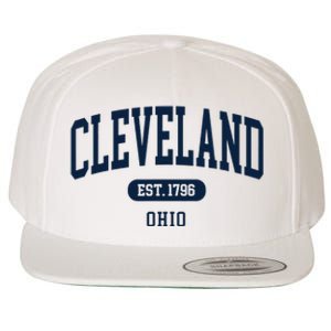 Cleveland Ohio Est 1796 Arched Varsity Text Wool Snapback Cap