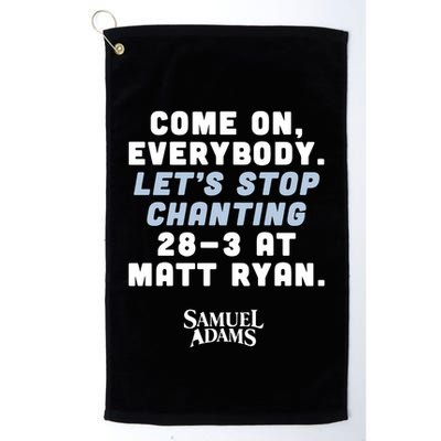 Come On Everybody Lets Stop Chanting 283 At Matt Ryan Samuel Adams Golf Towel