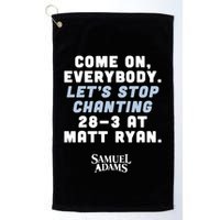 Come On Everybody Lets Stop Chanting 283 At Matt Ryan Samuel Adams Golf Towel