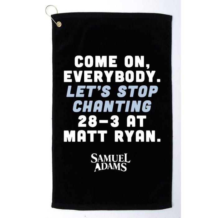 Come On Everybody Lets Stop Chanting 283 At Matt Ryan Samuel Adams Golf Towel