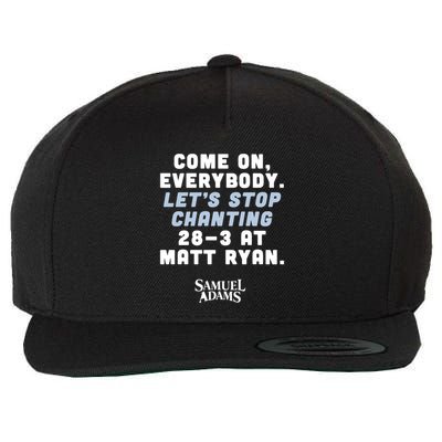 Come On Everybody Lets Stop Chanting 283 At Matt Ryan Samuel Adams Wool Snapback Cap