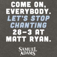 Come On Everybody Lets Stop Chanting 283 At Matt Ryan Samuel Adams Cotton Canvas Backpack