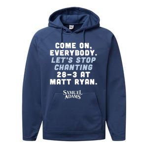 Come On Everybody Lets Stop Chanting 283 At Matt Ryan Samuel Adams Performance Fleece Hoodie