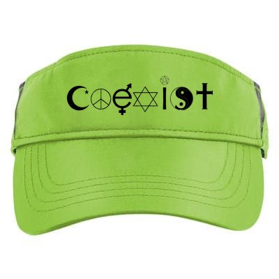 COEXIST Logo Love Peace Good Evil Cool Adult Drive Performance Visor