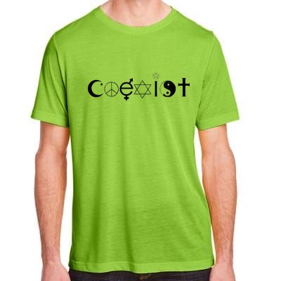 COEXIST Logo Love Peace Good Evil Cool Adult ChromaSoft Performance T-Shirt