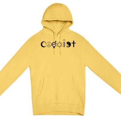 COEXIST Logo Love Peace Good Evil Cool Premium Pullover Hoodie