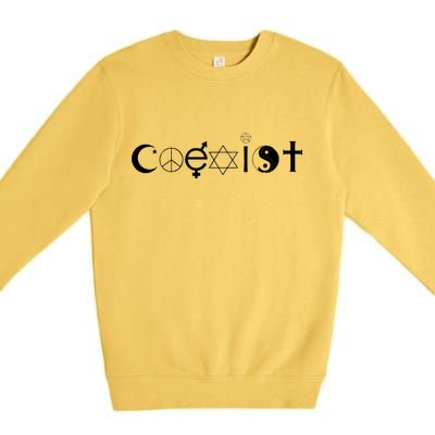 COEXIST Logo Love Peace Good Evil Cool Premium Crewneck Sweatshirt