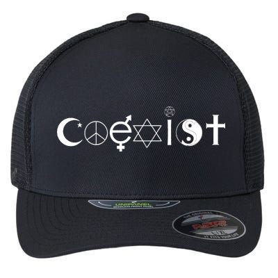 COEXIST Logo Love Peace Good Evil Cool Flexfit Unipanel Trucker Cap