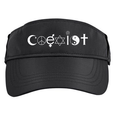 COEXIST Logo Love Peace Good Evil Cool Adult Drive Performance Visor