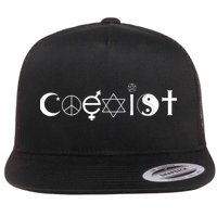 COEXIST Logo Love Peace Good Evil Cool Flatbill Hat