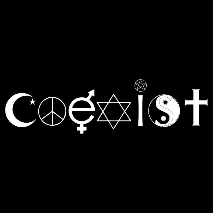 COEXIST Logo Love Peace Good Evil Cool Flatbill Hat