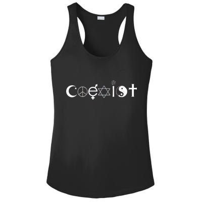 COEXIST Logo Love Peace Good Evil Cool Ladies PosiCharge Competitor Racerback Tank