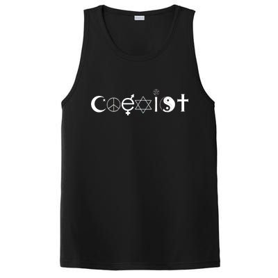 COEXIST Logo Love Peace Good Evil Cool PosiCharge Competitor Tank