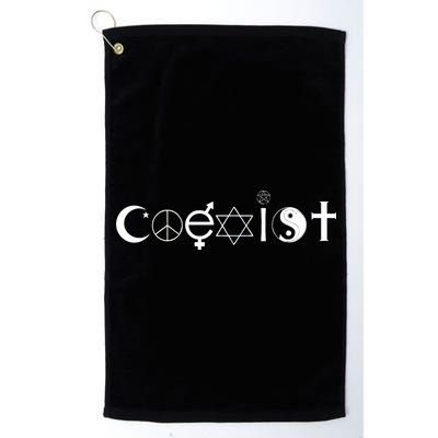 COEXIST Logo Love Peace Good Evil Cool Platinum Collection Golf Towel