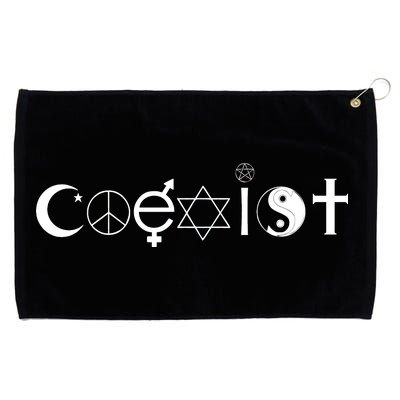 COEXIST Logo Love Peace Good Evil Cool Grommeted Golf Towel