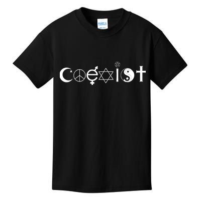 COEXIST Logo Love Peace Good Evil Cool Kids T-Shirt