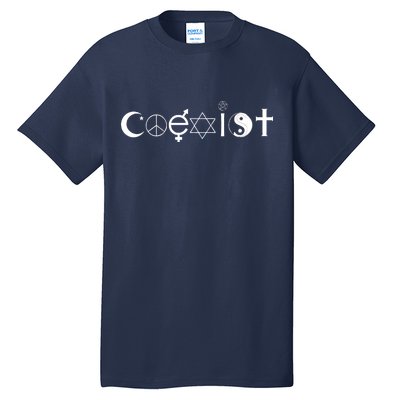 COEXIST Logo Love Peace Good Evil Cool Tall T-Shirt