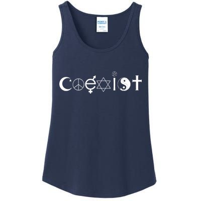 COEXIST Logo Love Peace Good Evil Cool Ladies Essential Tank