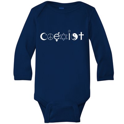 COEXIST Logo Love Peace Good Evil Cool Baby Long Sleeve Bodysuit