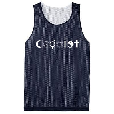 COEXIST Logo Love Peace Good Evil Cool Mesh Reversible Basketball Jersey Tank