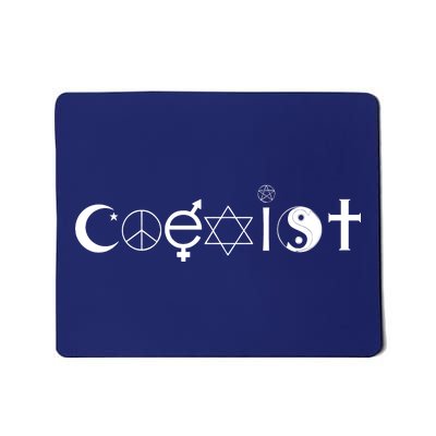 COEXIST Logo Love Peace Good Evil Cool Mousepad