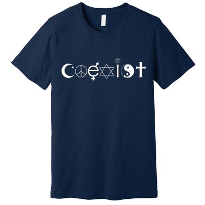 COEXIST Logo Love Peace Good Evil Cool Premium T-Shirt