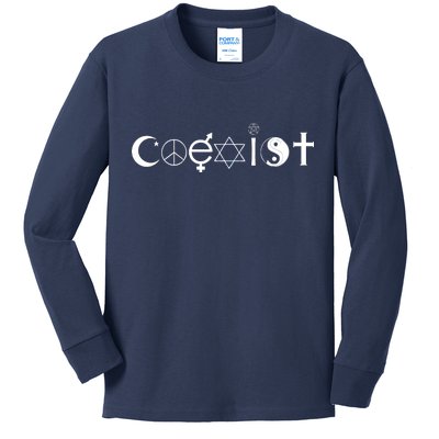 COEXIST Logo Love Peace Good Evil Cool Kids Long Sleeve Shirt