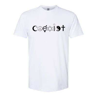 COEXIST Logo Love Peace Good Evil Cool Softstyle CVC T-Shirt