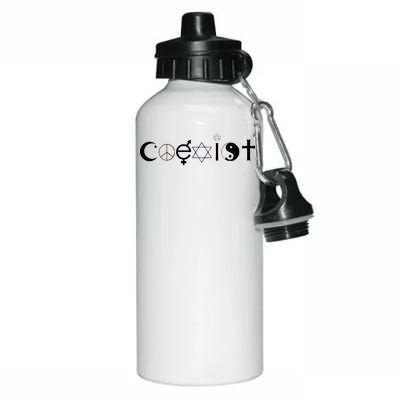 COEXIST Logo Love Peace Good Evil Cool Aluminum Water Bottle