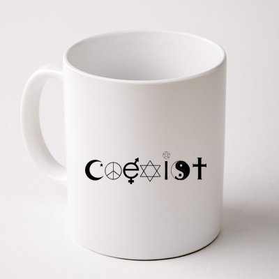 COEXIST Logo Love Peace Good Evil Cool Coffee Mug