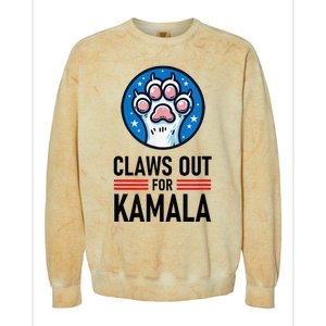 Claws Out For Kamala Colorblast Crewneck Sweatshirt