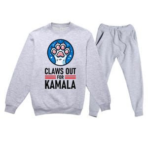 Claws Out For Kamala Premium Crewneck Sweatsuit Set