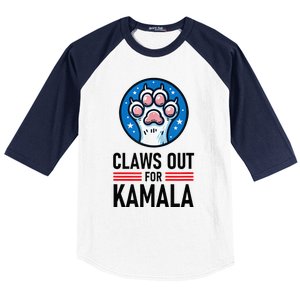 Claws Out For Kamala Baseball Sleeve Shirt